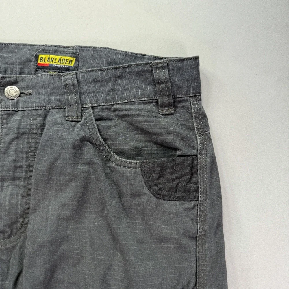 Blaklader Work Pants Mens 30x34 Black Cargo Ripstop BLK 1959 Workwear